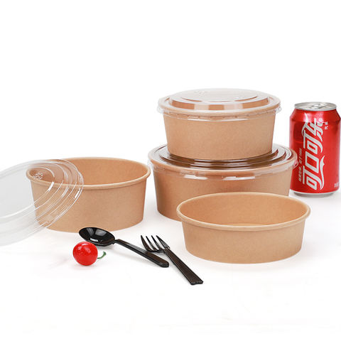 Buy Wholesale China Restaurant Disposable Custom Printed Food Containers  Take Away Biodegradable 390cc Paper Salad Bowl & Biodegradable Bowl at USD  0.01