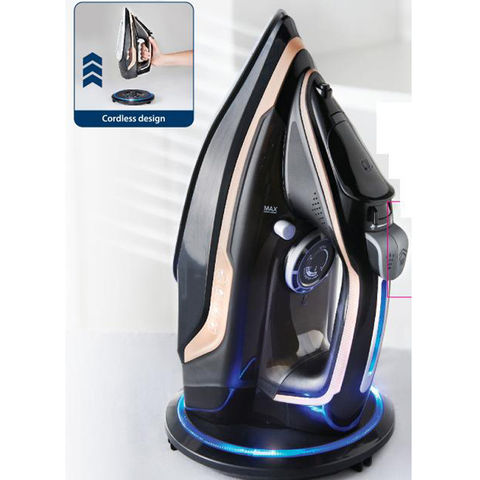 360-Degree Charging Base Cordless Steam Iron with Round Blue LED Light on  Base - China Iron and Dry Iron price