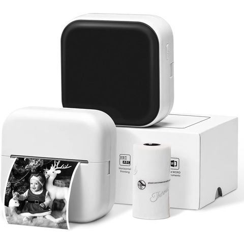 M02X Imprimante Photo Bluetooth Mobile, Imprimante Thermique d'Étiquettes, Mini Imprimante Photo Portable