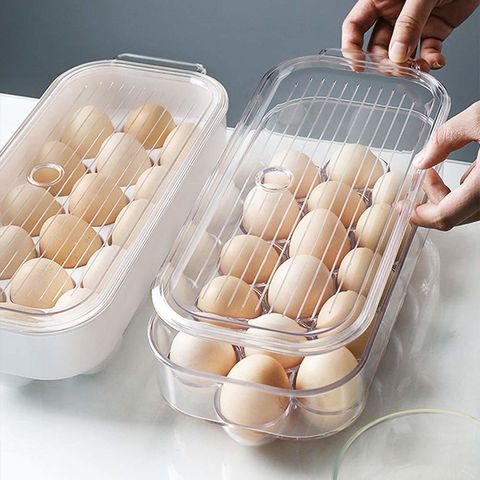 Organizador De Huevos Para Refrigerador Con Tapa/21 Huevos