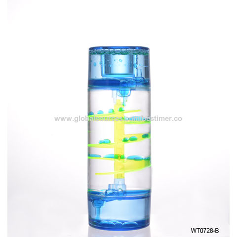 Mesa de juguete espiral de movimiento líquido agua arena gel plástico reloj de arena líquido temporizador para juegos sensoriales