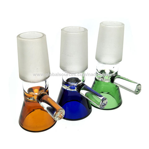 1pc 14mm Male Funnel Bowl, Bong Borosilicate Glass 14mm Male Joint For –