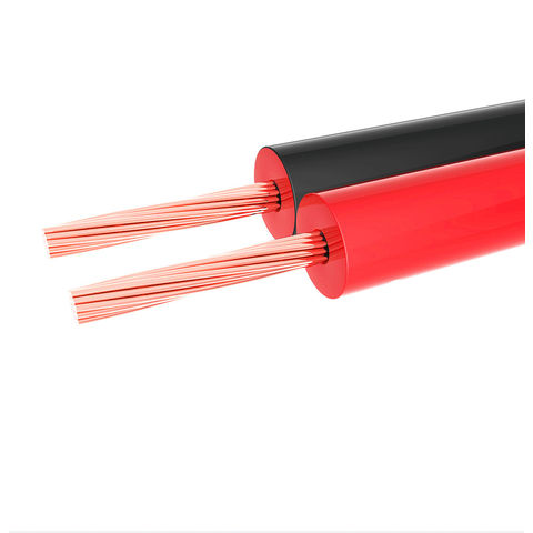 Cable paralelo para altavoces rojo y negro rollo de 10 metros