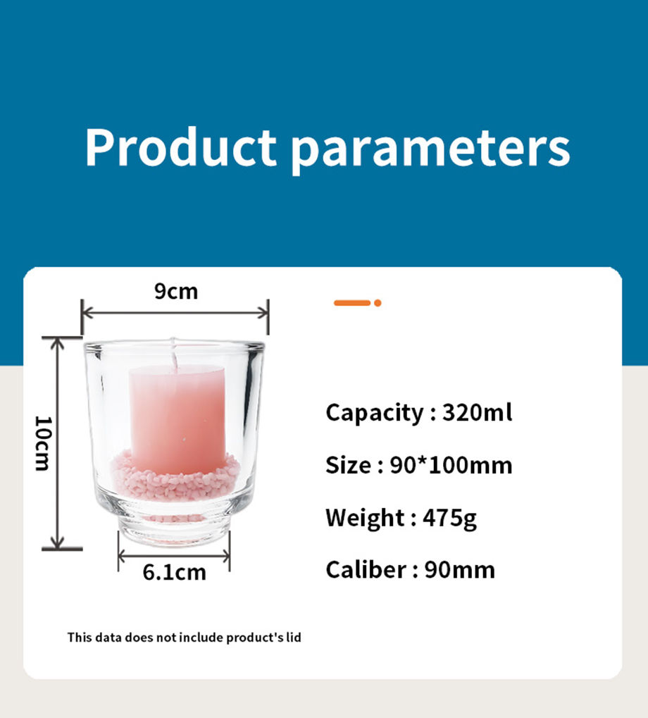 Wholesale Clear Empty Luxury Thick Wall 6oz 10oz Glass Candle Jars ...