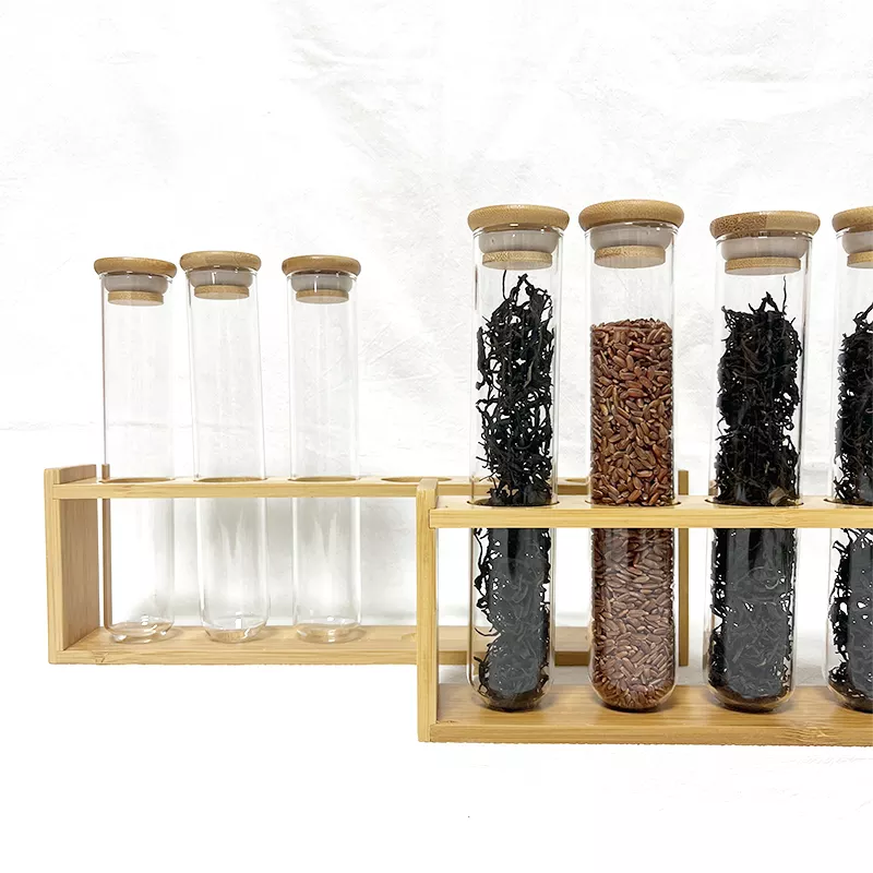 Bulk Buy China Wholesale Wooden Spice Rack Tubes 6 Wells Bamboo Tube ...
