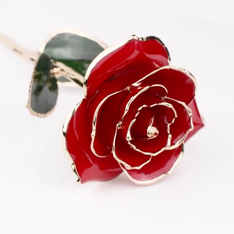 Goldverzierte Rose 24K Echte Blumen Getauchte Rose Vergoldete Rose Lieferung
