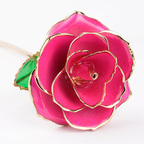 Goldverzierte Rose 24K Echte Blumen Getauchte Rose Vergoldete Rose Lieferung