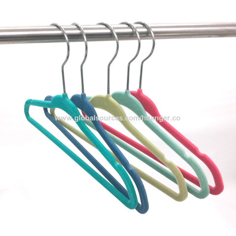 50 Quality Plastic Non Velvet Non-Flocked Thin Compact Hangers White Swivel  Hook- (50)