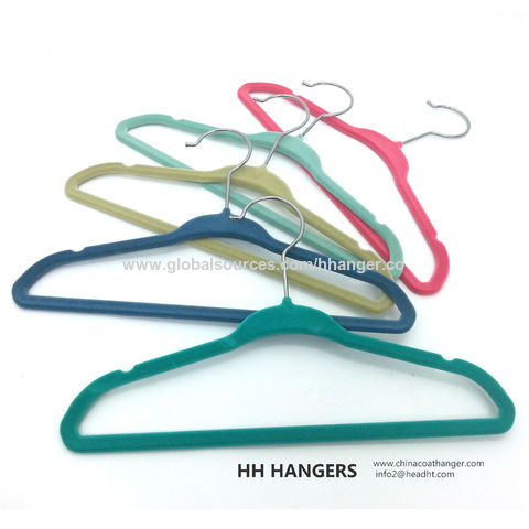 Kids Coat Hangers Velvet Bulk Cloth Hanger Non Slip Ultra Thin Space Saving
