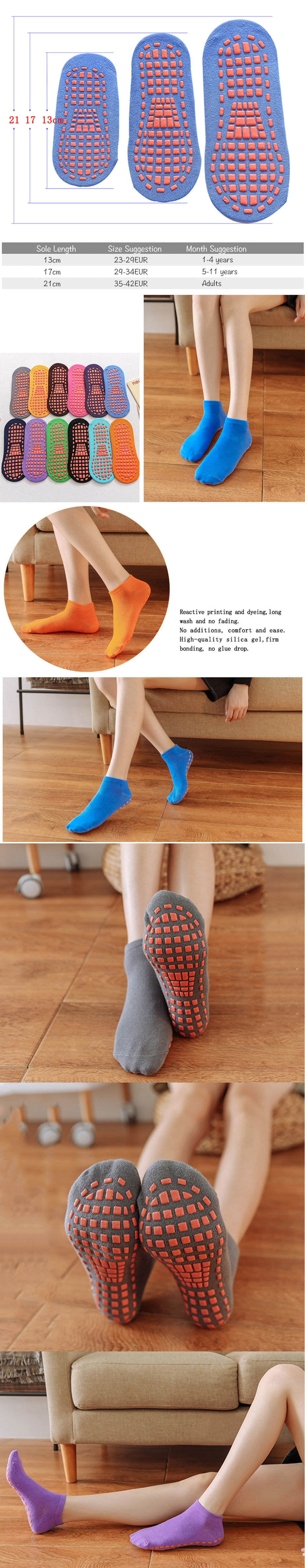5 pair Kids Adults Anti-Slip Socks Parent-Child Trampoline Sock