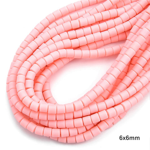 Buy Wholesale China Diy Colorful 6mm String Bucket Shape Soft Clay Beads  For Jewelry Making & Soft Clay Beads at USD 0.6