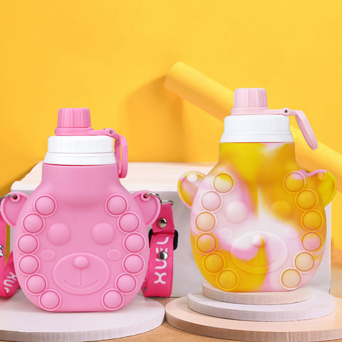 Buy Wholesale China 16oz New Design Collapsible Silicone Kids Water Bottle  With Relief Push Pop Bubble Hot Water Bag & Kids Water Bottle at USD 2.9