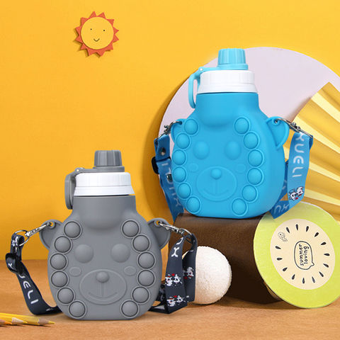 Buy Wholesale China 16oz New Design Collapsible Silicone Kids Water Bottle  With Relief Push Pop Bubble Hot Water Bag & Kids Water Bottle at USD 2.9