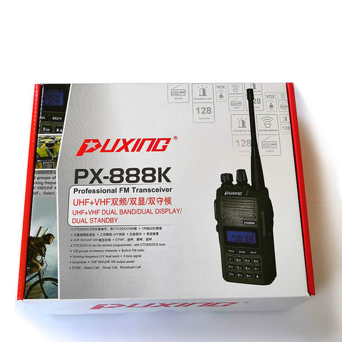 جهاز الإرسال والاستقبال FM الاحترافي PX-888K - راديو FM ثنائي الاتجاه عالي الجودة للاستخدام التجاري