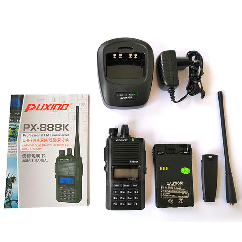 جهاز الإرسال والاستقبال FM الاحترافي PX-888K - راديو FM ثنائي الاتجاه عالي الجودة للاستخدام التجاري