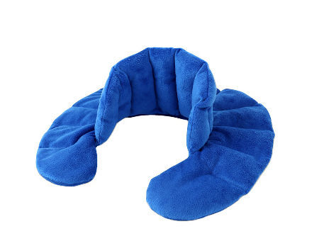 Microwave heat weighted heating pad flax seeds lavender clay beads hot cold therapy neck wrap supplier