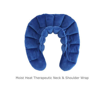 Microwave heat weighted heating pad flax seeds lavender clay beads hot cold therapy neck wrap supplier