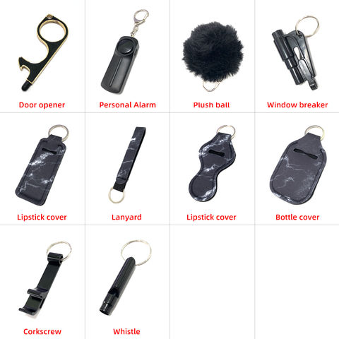 Buy Wholesale China Custom Wholesale 10pcs Self Defense Keychain Bulk  Accessory Safety Defense Key Chain Set Woman & Self Defense Key Chain Set  at USD 5.09
