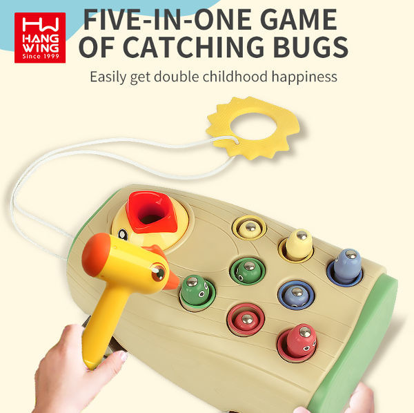 Toddler Hungry Woodpecker Montessori Toys Magnetic Game, Preschool