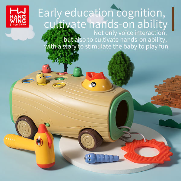 Toddler Hungry Woodpecker Montessori Toys Magnetic Game, Preschool