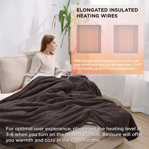 Electric blanket full online size bed