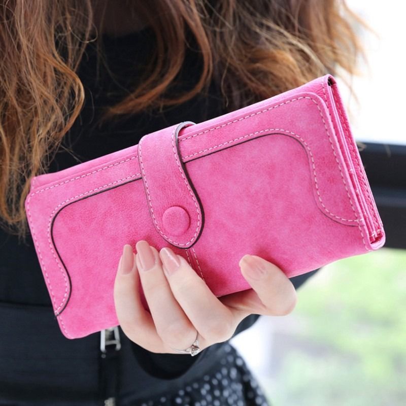 2020 Designer Matte Leather Short Trifold Wallet Women Fashion Hasp Small  Wallets Female Card Holder Zipper Coine Purse Ladies