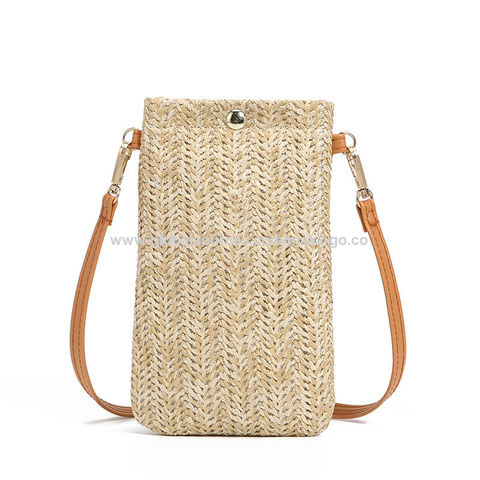 Straw Chest Bag Summer Travel Beach Waist Bag Fanny Pack Phone Bag