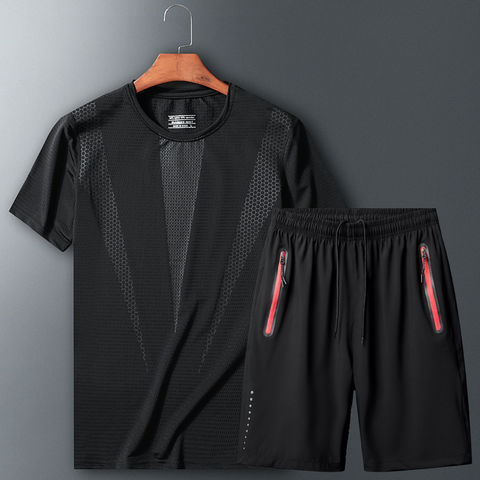 Ropa deportiva para hombre, Ropa para correr, secado rápido, tamaño grande  de los hombres de la aptitud del gimnasio, traje de chándal de los hombres  : : Moda