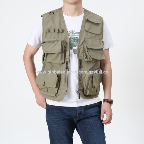 Hot Sale Fishing Hiking Tactical Outdoor Multi Pocket Men's Utility Vest  Cargoes Work Vest $6.8 - Wholesale China Fishing Vest at Factory Prices  from Fujian Yilai Import & Export Co., Ltd