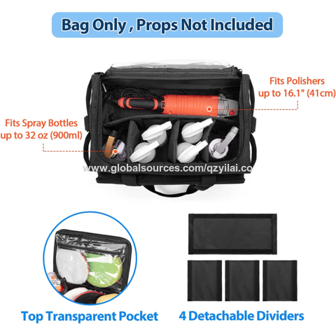 Large Wearable Cleaning Caddy Bag with 4 Foldable Dividers