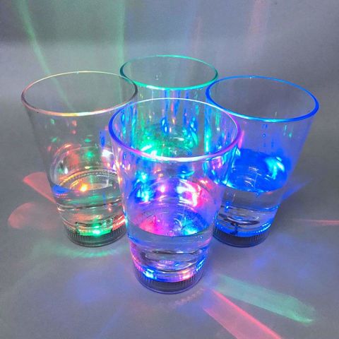 Liquid Activated Multicolor LED Glasses ~ Fun Light Up Drinking Tumblers - 6 oz. - Set of 4