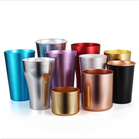 Green Aluminum Cup Wholesale Custom Reusable Colorful Aluminum Tumblers  Beer Cup - China Aluminum Cup and Multi-Colored Aluminum Cup price