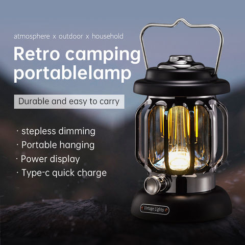 Retro Camping Lanterns Portable Vintage Hanging Battery Led