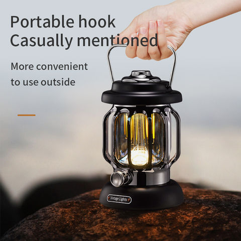 Portable Retro Camping Light Multi-Function Rechargeable LED Camp