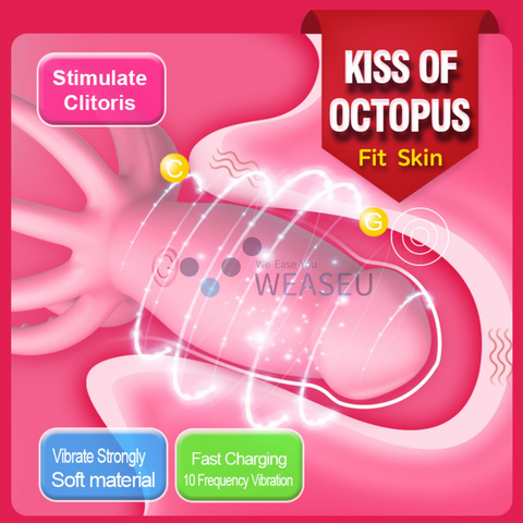 Nipple Massager  10 Frequency Rotating Octopus Vibrator - Rose Toy  Official Website