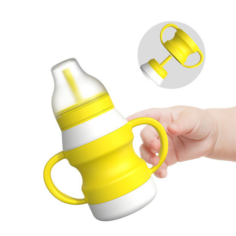 Baby Water Bottle Sippy Cup With Weighted Straw Toddler Drinking Training  240 ML