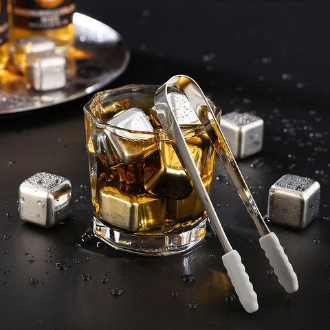 Metal Whiskey Stones Steel Whiskey Bullet Rocks Metal Ice Cubes to Chill  Bourbon