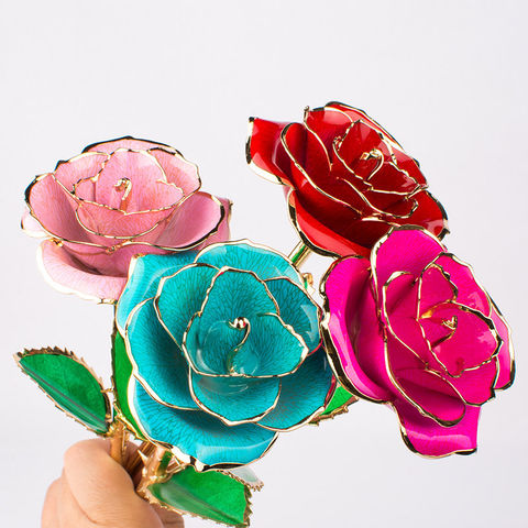 Echte Goldrose, handgefertigte Blume, Seidenblumen Großhandel Lieferanten - Hersteller von Seidenblumen