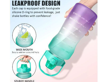 Buy Wholesale China 64oz Tritan Plastic Bottle Water With Time Marker ...