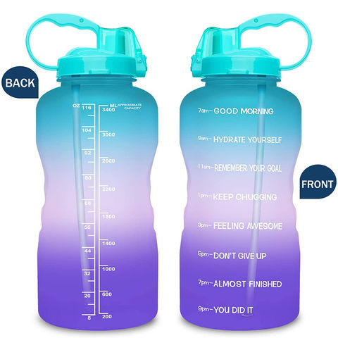 Buy Wholesale China Gym Jug Big Capacity Plastic Motivational Half