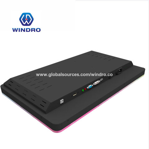 Monitor Gaming LED Halo Bezel 23.8 Inci dengan Panel LCD Murni 300 Cd/m2 untuk Gaming