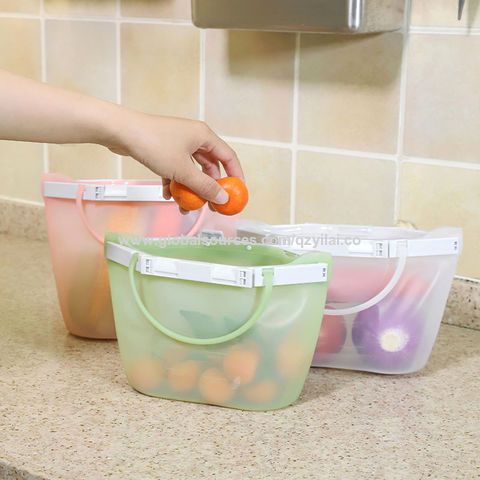 Buy Wholesale China Reusable Silicone Food Storage Bags,stand Up Leak Proof  Ziplock Bags, Perfect For Milk, Fruit, Snack & Reusable Silicone Sandwich &  Snack Bag at USD 3.5