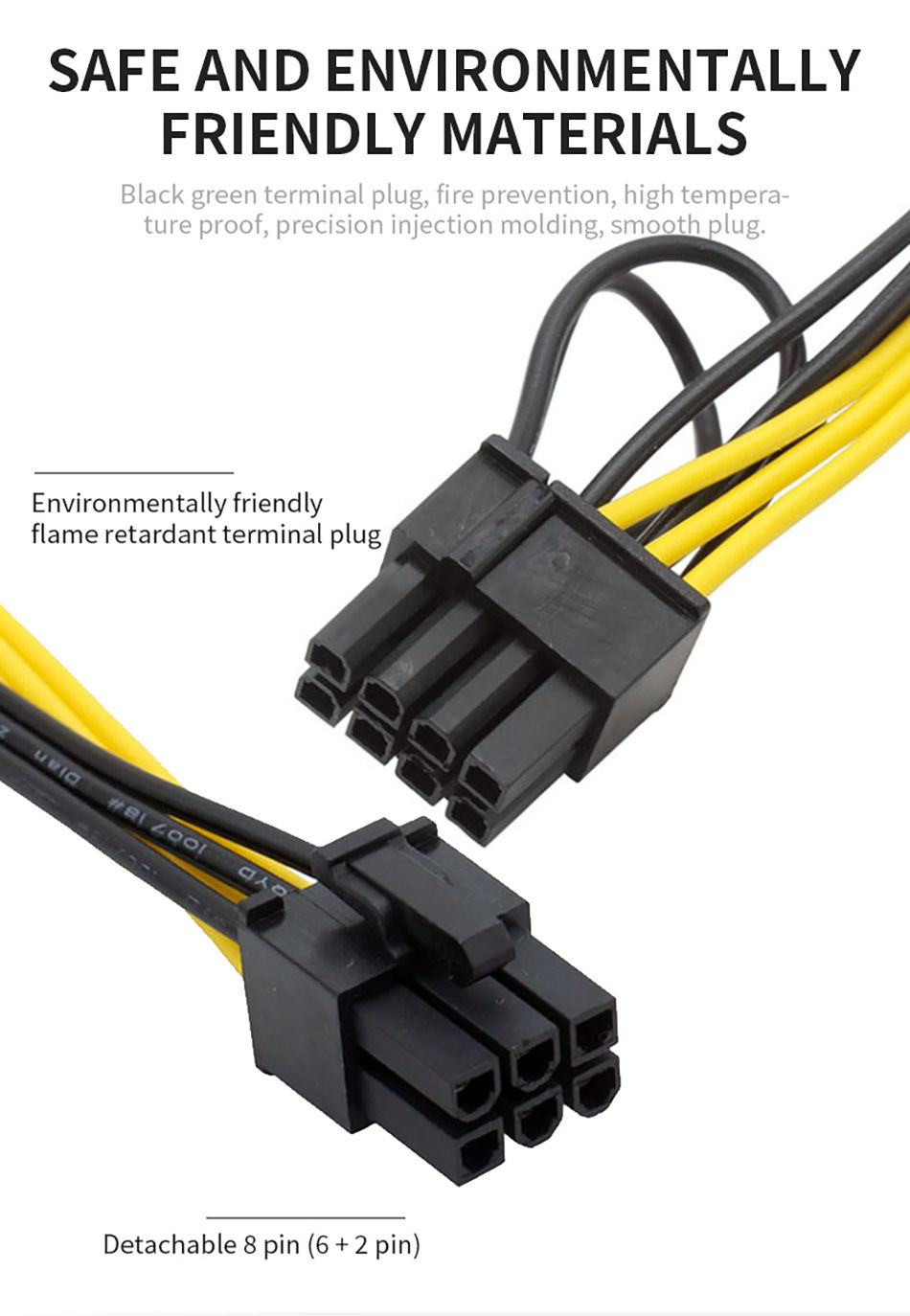 Buy Wholesale China 6p Male To 8pin 6+2p Male Pcie 6pin To 8pin Power