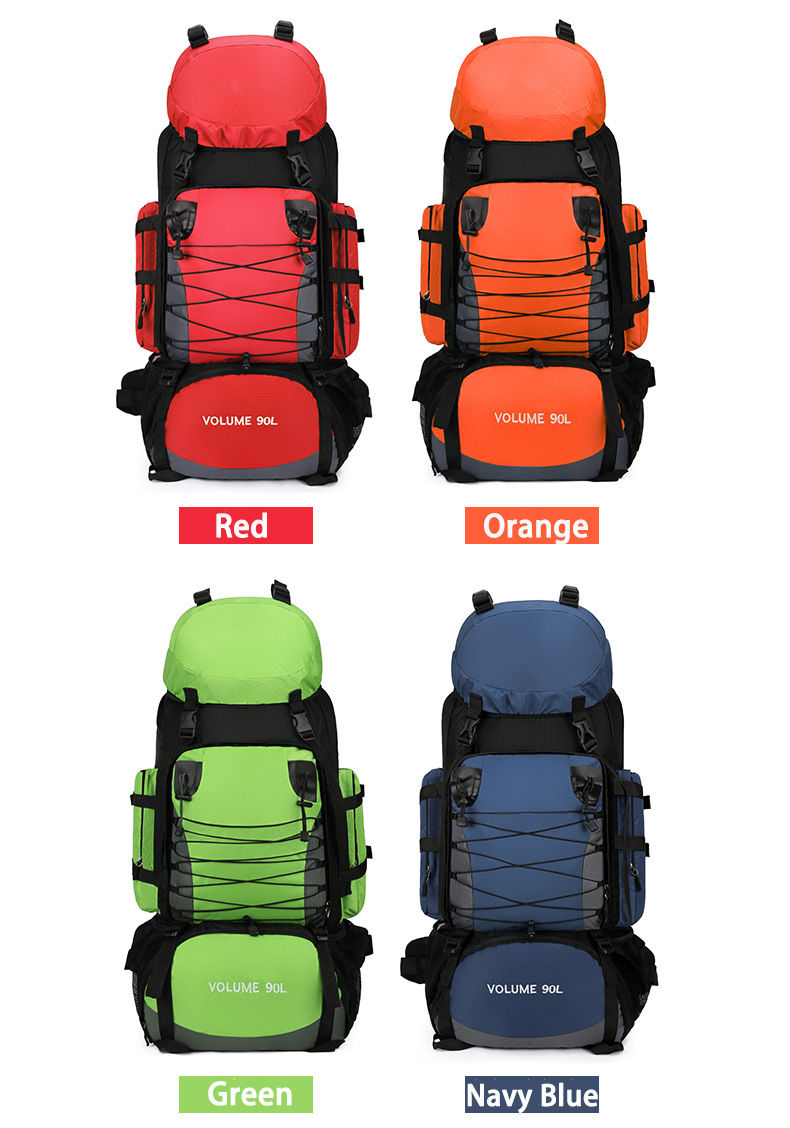 Mochila de acampada de gran capacidad, bolsa de escalada al aire libre,  impermeable, para montañismo, senderismo y deportes, XA289A, 90L, 80L, 70L