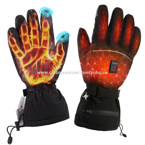 Gants D'hiver Chauffants Pour Hommes - Imperméables, Coupe-vent, écran Tactile - Pour Sport Extérieur Et Neige