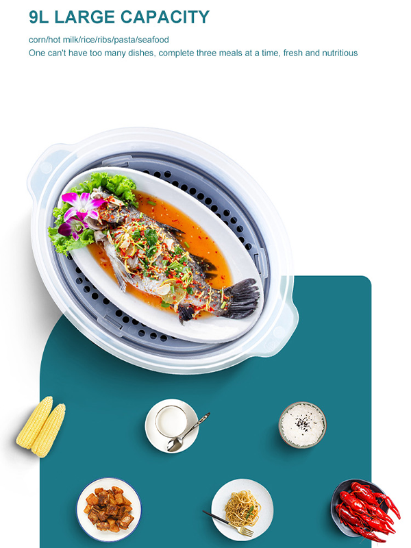 Buy Wholesale China Popular Electric Food Steamer With Pc Lid And Timer Control Button & Food