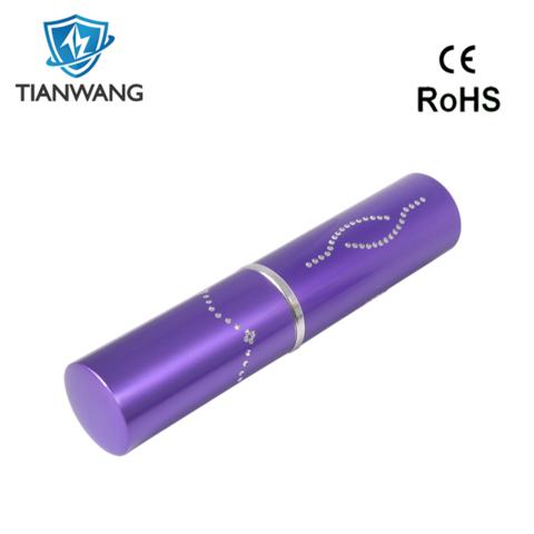 Portable Electric Lipstick Stun Gun of High Voltage for Lady Self Defence Electric Shock Flashlight Stun Gun