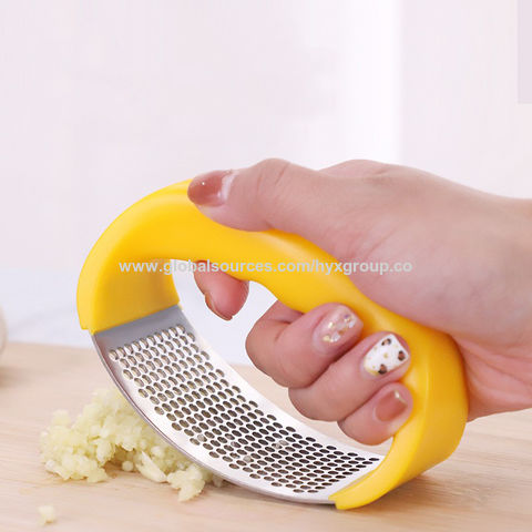 Stainless Steel Garlic Press Manual Garlic Mincer Chopping Garlic Tools  Curve Fruit Vegetable Tools Kitchen Gadgets