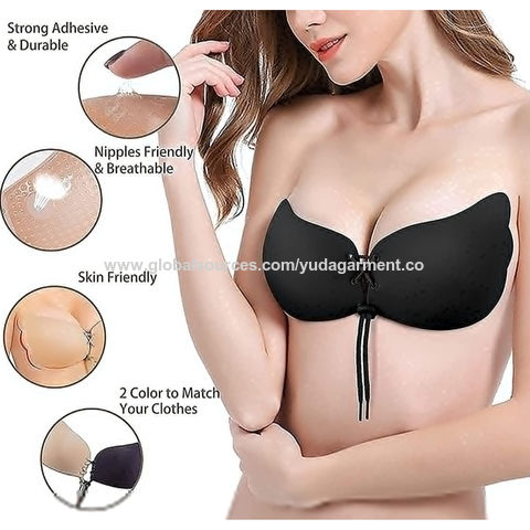 Women Sexy Plus Size Strapless Adhesive Nude Nipple Cover Thickness Push up  Padded Silicone Invisible Bra - China Invisible Bra and Adhesive Bra price