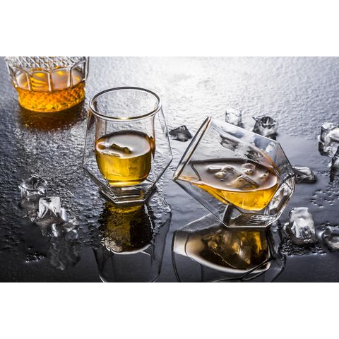 Buy Wholesale Hong Kong SAR Double Walled Whiskey Glass Cup,diamond Design  Whiskey Cup,  Hot Sell Whisky Gift Cup & Double Wall Cup Gift Cup  at USD 2.5